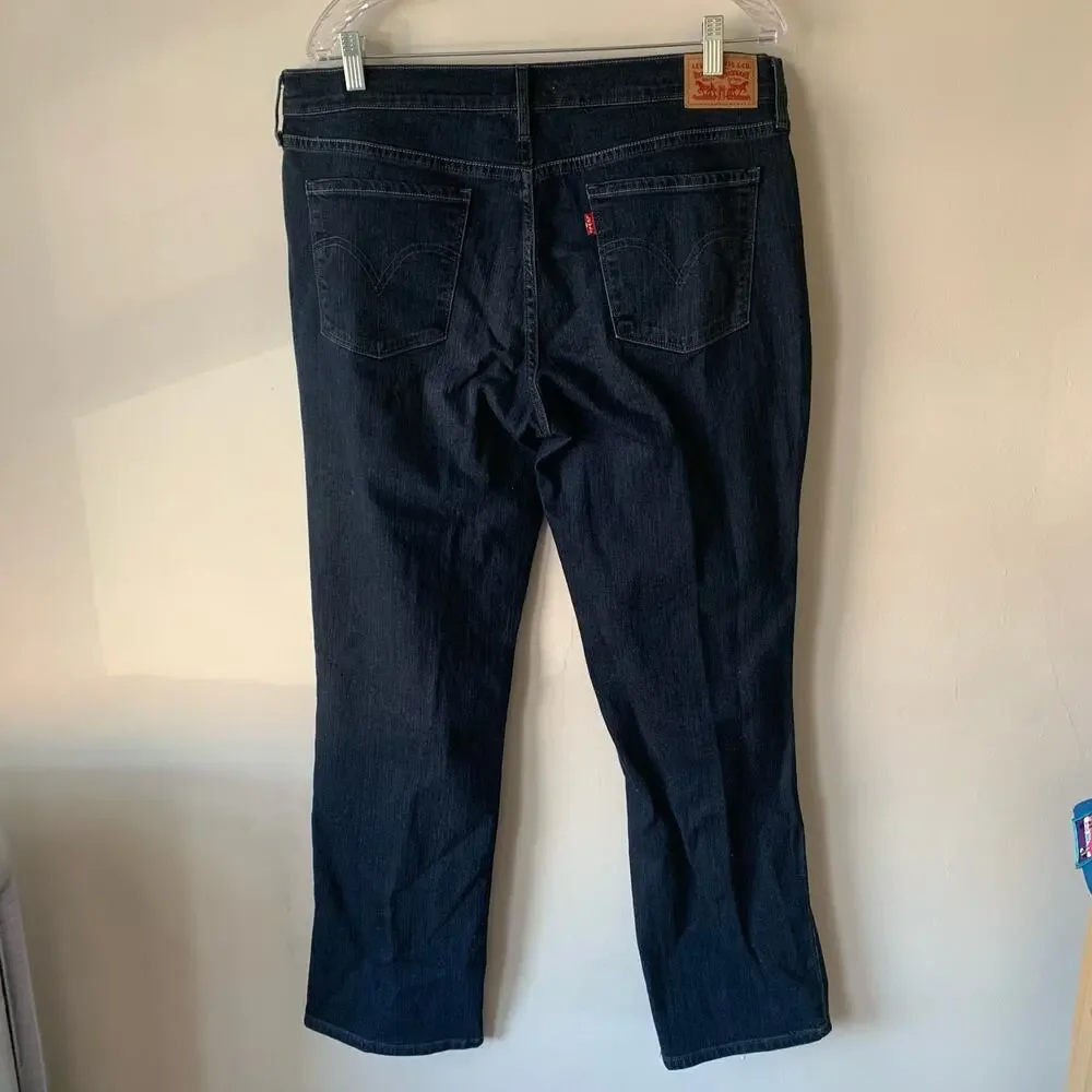 Size 14 Dark Denim Wash Levi’s 505 Straight Leg Jeans - Picture 7 of 7